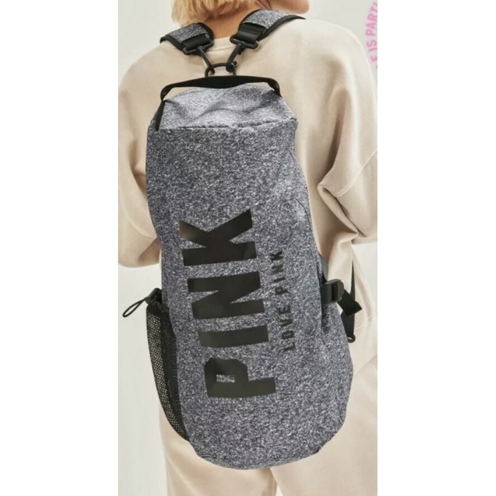 Victoria's Secret Pink Campus‎ Convertible Duffle Bag to Backpack gray 19x10